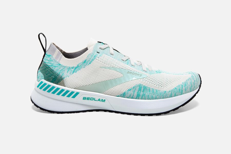 Brooks Bedlam 3 Road Running Shoes Womens White/Turquoise 630194-GRT